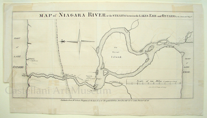 Map of Niagara River or the Straits between the Lakes Erie and Ontario by Geo. Demler 60th Reg'mt