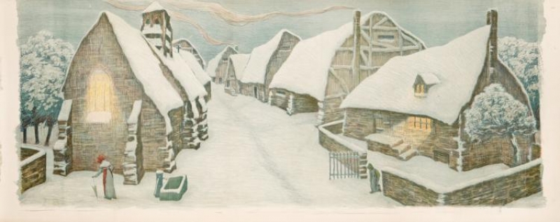 Le Village en hiver (La Neige)