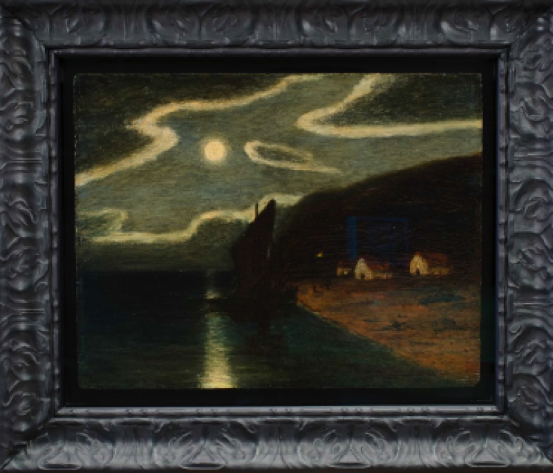 Moonlit Coastal Scene