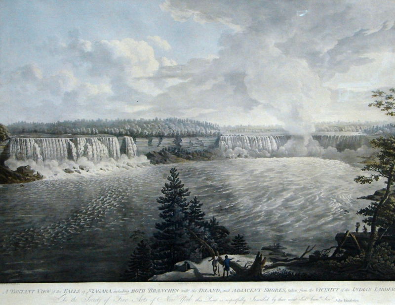 A Distant View of the Falls of Niagara, including Both Branches with the Island, and Adjacent Shores