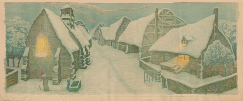 Le Village en hiver (La Neige)