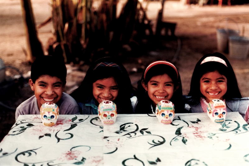 Children with Sugar Skulls