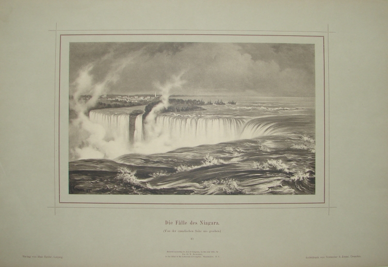 Die Falle des Niagara. (Von der Canadischen Seite aud Geschen.)