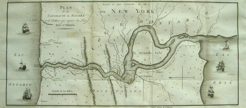 Plan de la Cataracte de Niagara et de l'Isthme que separe les Lacs Erie et Ontario.