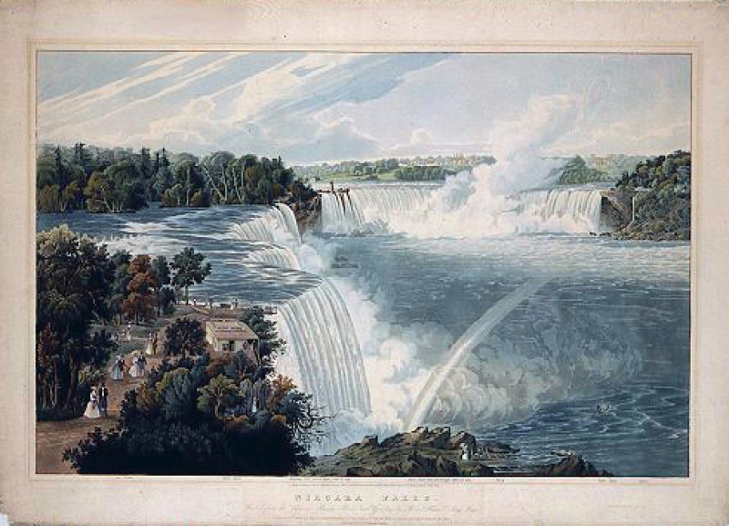 Niagara Falls. Painted from the Chinese Pagoda, Point View Gardens, by Robert Havell, Sing Sing.