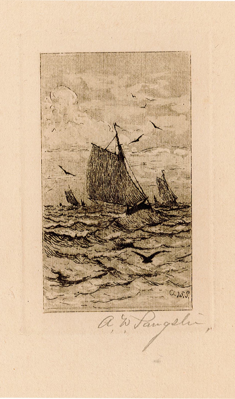 Untitled [Sailboats on Lake]