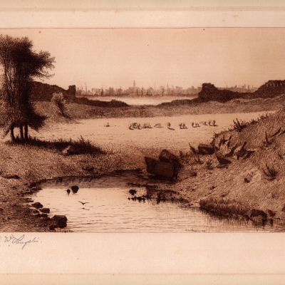 Interior Old Fort Erie—Looking Across River to Buffalo, 1886