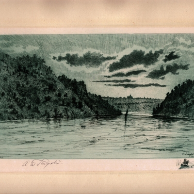 Looking up the Gorge above Lewiston, 1888