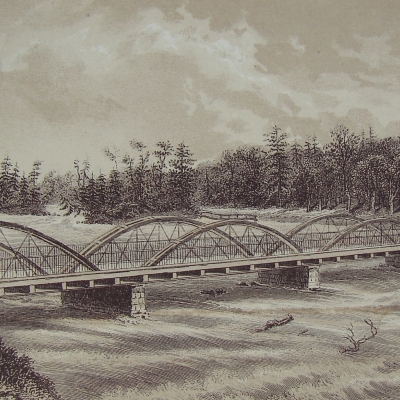      Castiron Bridge and Rapids above the Falls