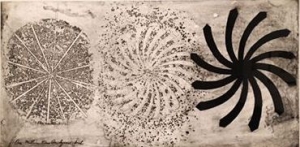 James Rosenquist, One Million Tops per Square Inch, 1977, edition 64/78, hand-colored etching with aquatint, Castellani Art Museum of Niagara University Collection.