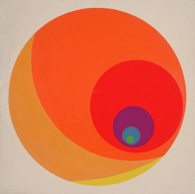 Herbert Aach (American, 1923-1985), "Equinox 14R," 1973, acrylic on canvas, 73 5/8 x 73 3/4 in. Gift of Dr. and Mrs. Armand J. Castellani, 1985:012