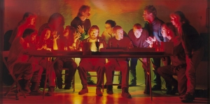 The Last Supper, 1995, Ektacolor photograph, 48 x 96 inches. Collection of Burchfield Penney Art Center. Gift of Wade Stevenson, 1998.
