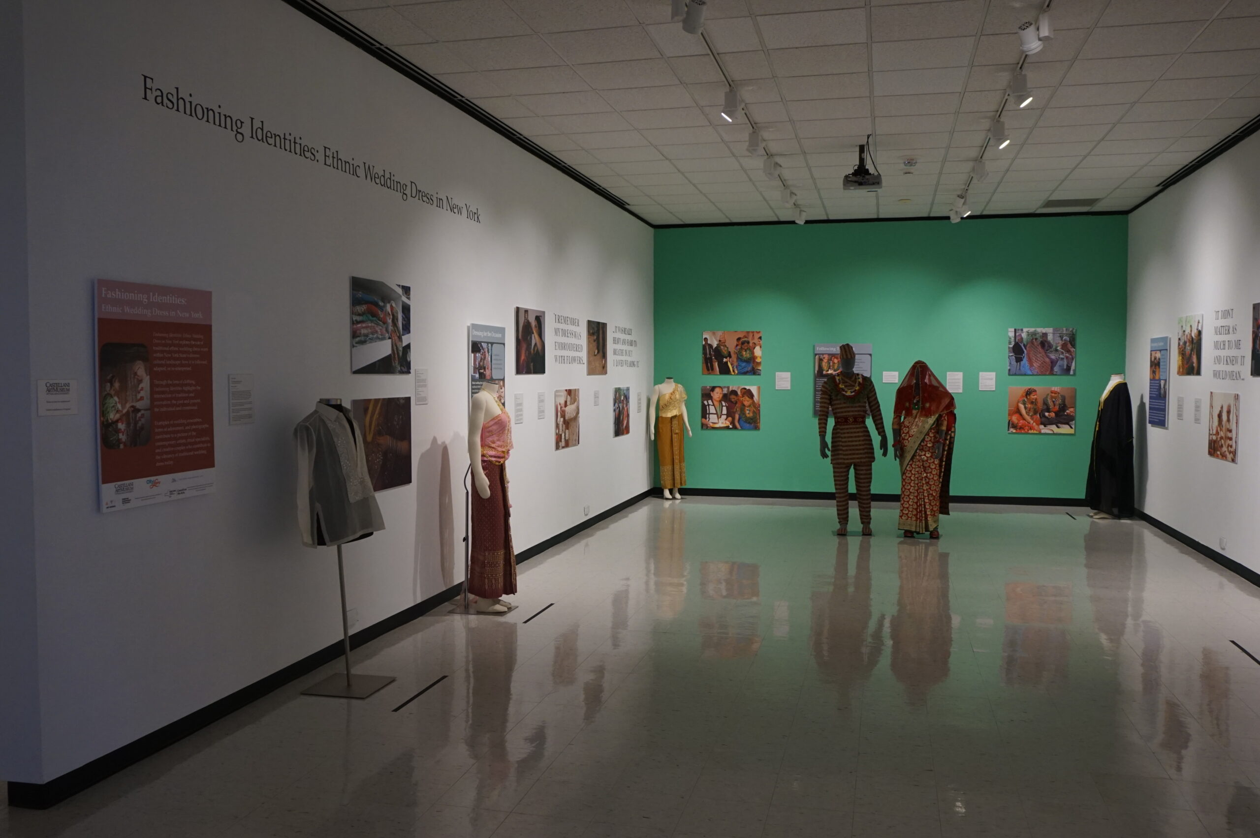 Fashioning Identities installation photo, 2018