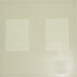 Robert Ryman, b. 1930 American. Untitled, from the On the Bowery portfolio, 1969-71. Screenprint. Castellani Art Museum of Niagara University Collection, Gift of Marie and Thomas O'Donnell.
