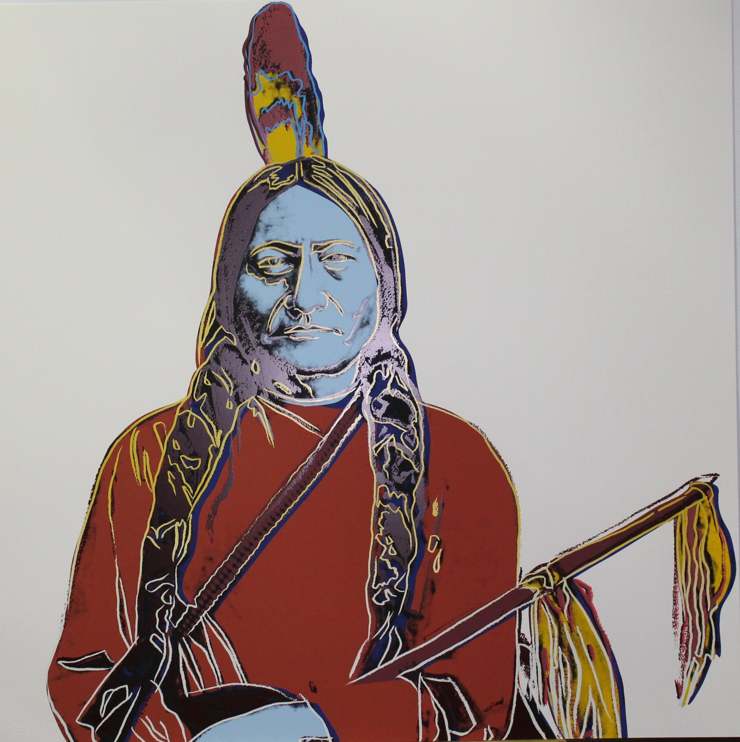 Andy Warhol, Sitting Bull, 1986, screenprint on Lenox museum board, Castellani Art Museum of Niagara University Collection, Gift of the Andy Warhol Foundation, 2014