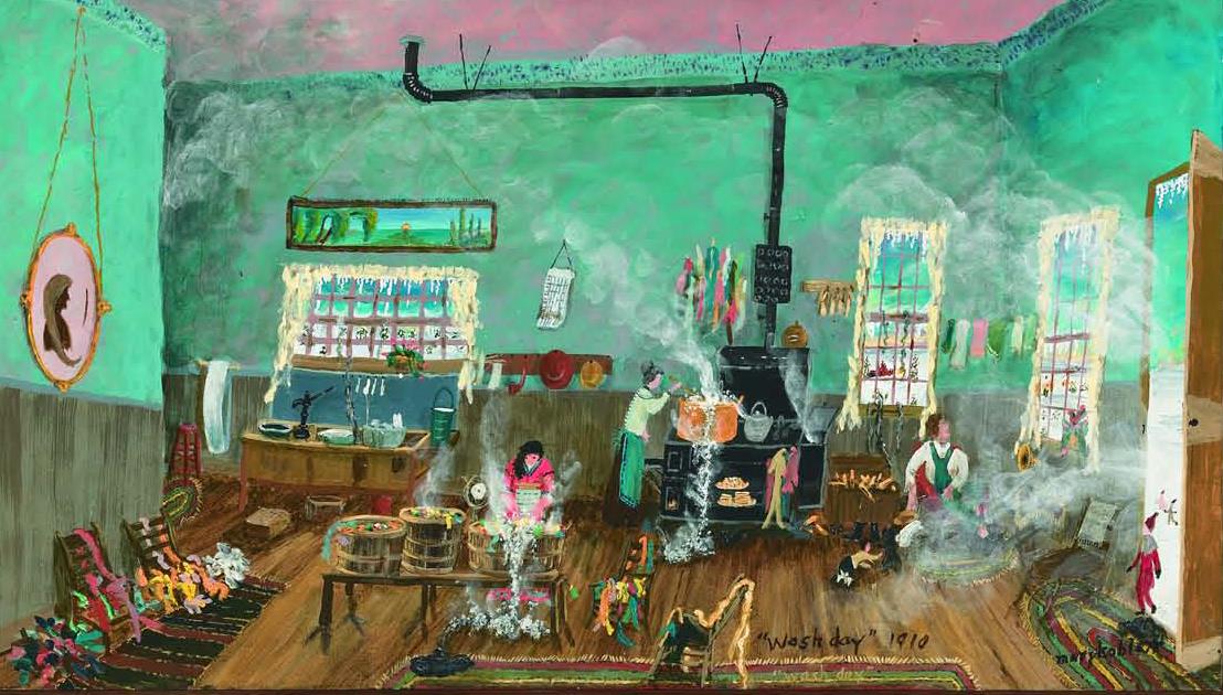 Wash Day 1910, ca. 1960-75, acrylic on canvas. Courtesy of Isabel Messing and David A. Kobler