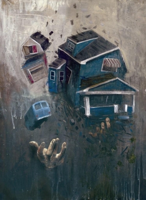 A House is House for Me, 2010, acrylic on board, 15 x 20 in. collection of the artist.