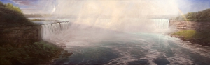 Thomas Kegler (American, born 1970) Niagara, Psalms 84:11, 2015, oil, 30 x 96 inches, Courtesy of the Artist