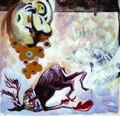 Little Sugar Ray, 2006, oil and acrylic on board, 24 x 24 in.