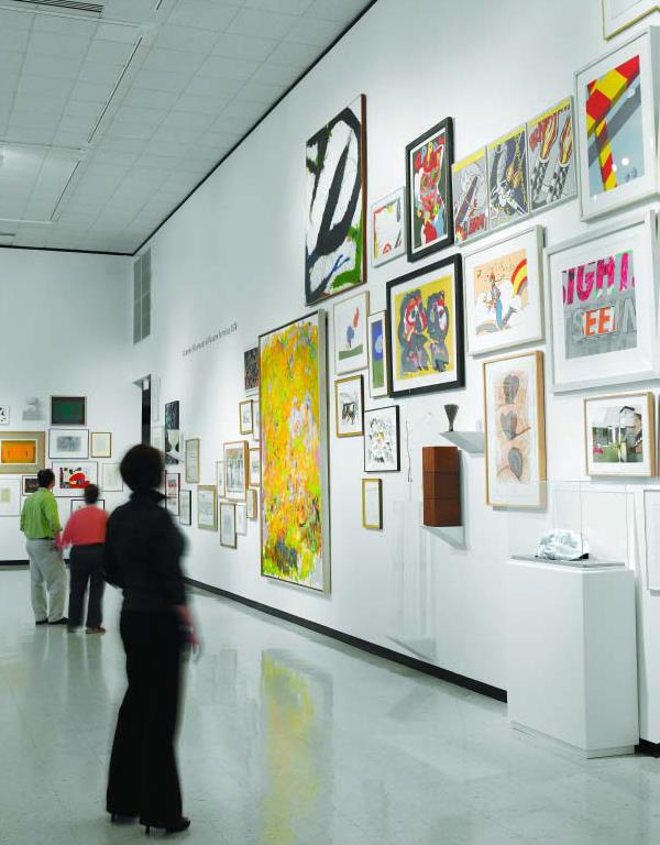 A picture of the exhibit in the Castellani Art Museum.