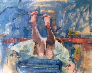 Sara M. Zak, A very short space of time through very short times of space, 2016 (detail), oil on canvas, 48 x 60 inches.